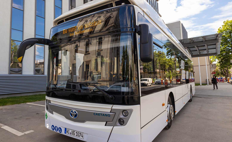 Autobuz cu hidrogen pe străzile Galațiului